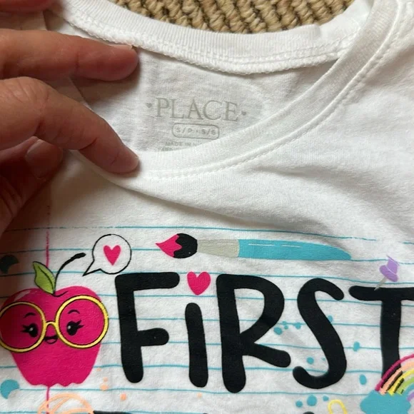 Children's Place size small 5/6 First Day of School tee shirt - Picture 2 of 3